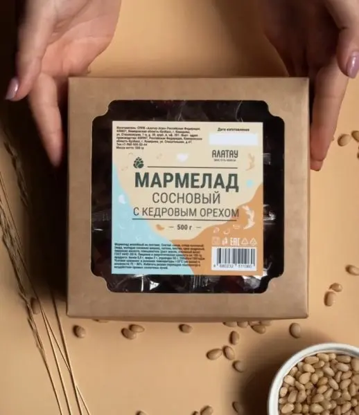 Мармелад сосновый с Кедровыми орешками, 500 гр Мармелад сосновый с Кедровыми орешками, 500 гр