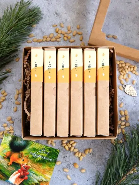 Подарочный набор мармелад с кедровыми орехами 6 шт по 110 г Подарочный набор мармелад с кедровыми орехами 6 шт по 110 г